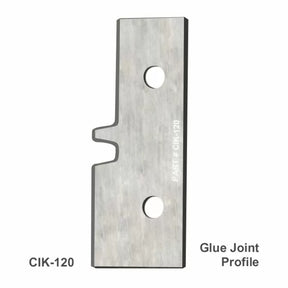 Glue joint profile carbide insert knife CIK-120 for woodworking joinery.