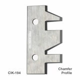 Chamfer profile carbide insert knife CIK-194 for woodworking tools