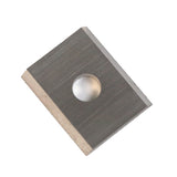 Square carbide replacement cutter for woodworking tools with center mounting hole