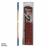 Pegas 6.5 inch skip tooth coping saw blades pack with single blade shown, woodworking tool
