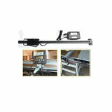 Digital readout fence system for table saw with LCD display and mounting hardware