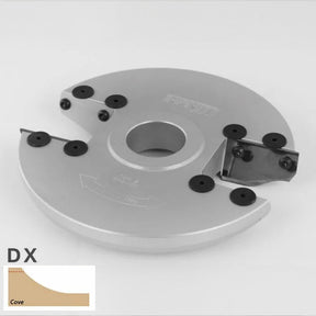 Aluminum woodworking cove cutter head with carbide insert for precision molding profiles