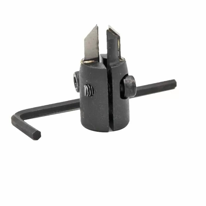 Woodworking wheel marking gauge cutter with adjustment screw and L-shaped hex key