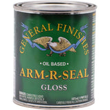General Finishes Arm-R-Seal Gloss oil based wood finish can, close up product photo