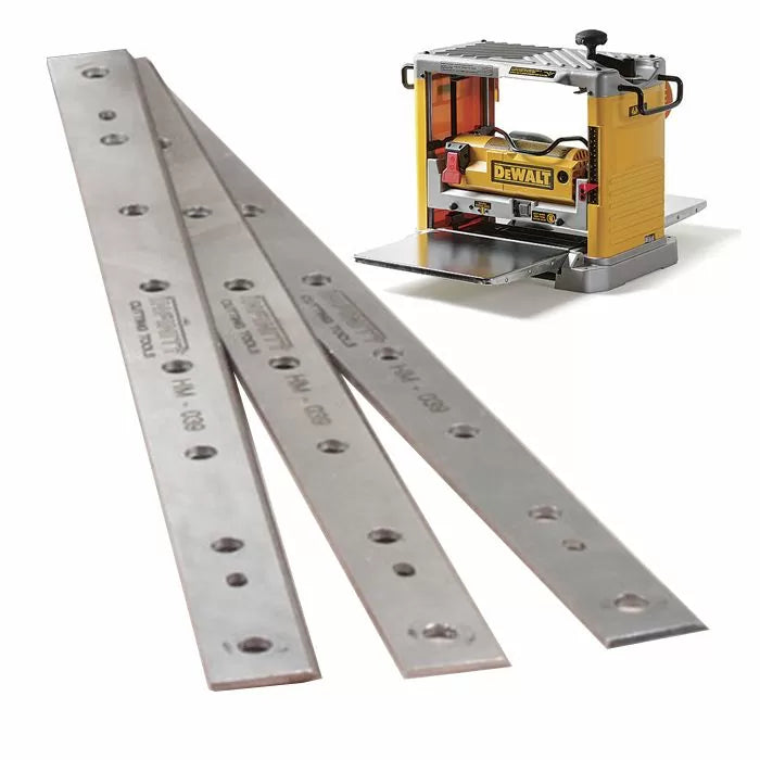 Steel planer knives set with portable thickness planer for woodworking