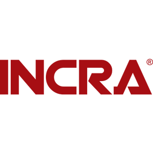 Red INCRA logo in bold uppercase letters on white background