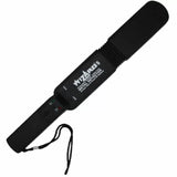 Handheld metal detector wand with black handle and control buttons, ideal for woodworking safety.