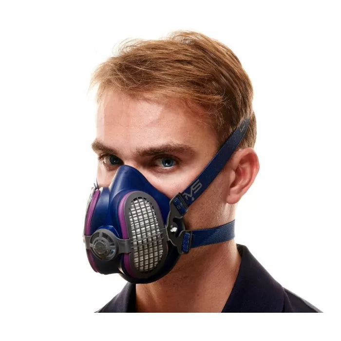 Man wearing Elipse P100 NIOSH approved woodworking dust respirator mask