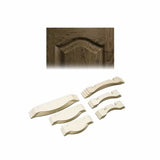 Woodworking door template set for arched cabinet doors on white background