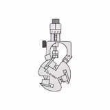 Diagram of an adjustable inside micrometer for precise internal measurements, 65-130mm range
