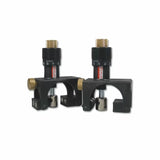 Precision woodworking jig set with measurement dials and metal adjustment knobs