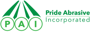 Pride Abrasive Incorporated logo with green circles, lines, and text, woodworking tools niche