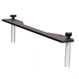 Router table fence height extension with black top and adjustable knobs for woodworking.