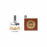 2-1/8 inch router bit cutter RCH-004 with wood rosette carving sample D
