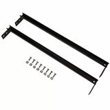Router table steel support rails with mounting hardware for woodworking