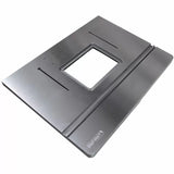 Aluminum router table top with miter slot and central mounting plate for woodworking