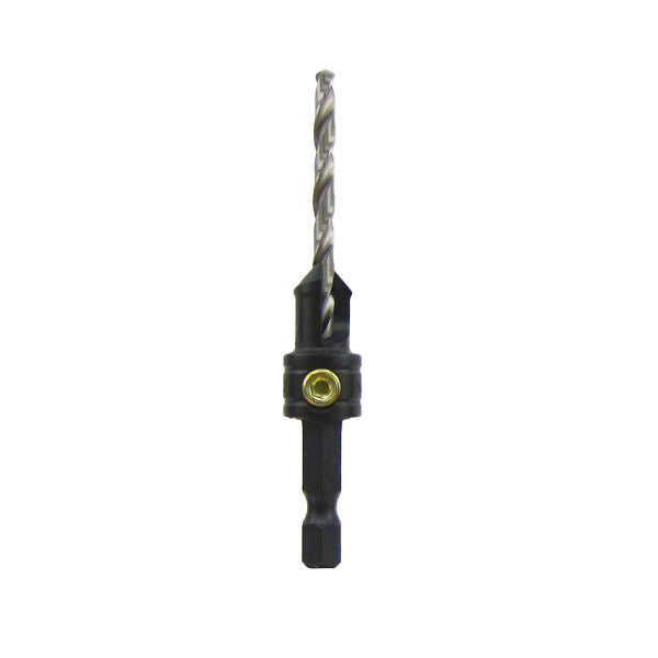 Close-up of a 3/8-inch countersink drill bit for woodworking and precision drilling tasks