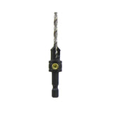 Close-up of a 3/8-inch countersink drill bit for woodworking and precision drilling tasks