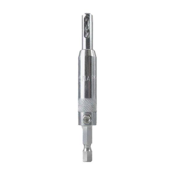 Self-centering drill bit for woodworking and joinery, isolated on white background