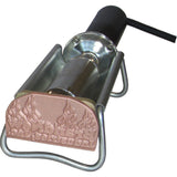 Electric branding iron for woodworking with custom brass head and ergonomic handle